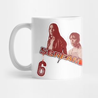 scream VI  (Scream 6) Melissa Barrera (Sam Carpenter) - Jenna Ortega (Tara Carpenter) scary horror movie graphic design by ironpalette Mug